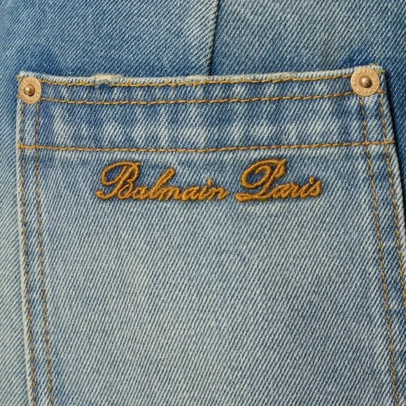 Balmain jeans Blue Skirt with Button Details - Picture 5 of 8
